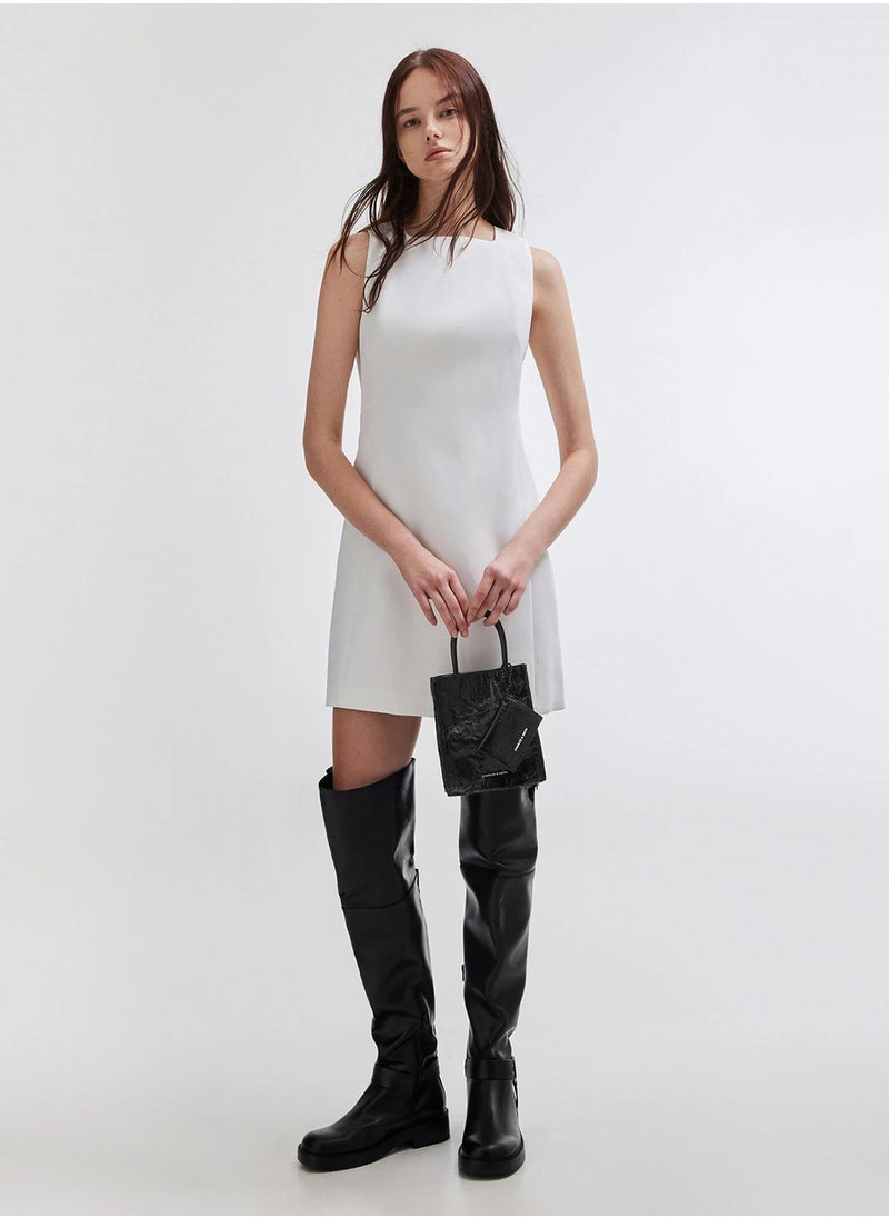 Large Matina Crinkle-Effect Tote Bag