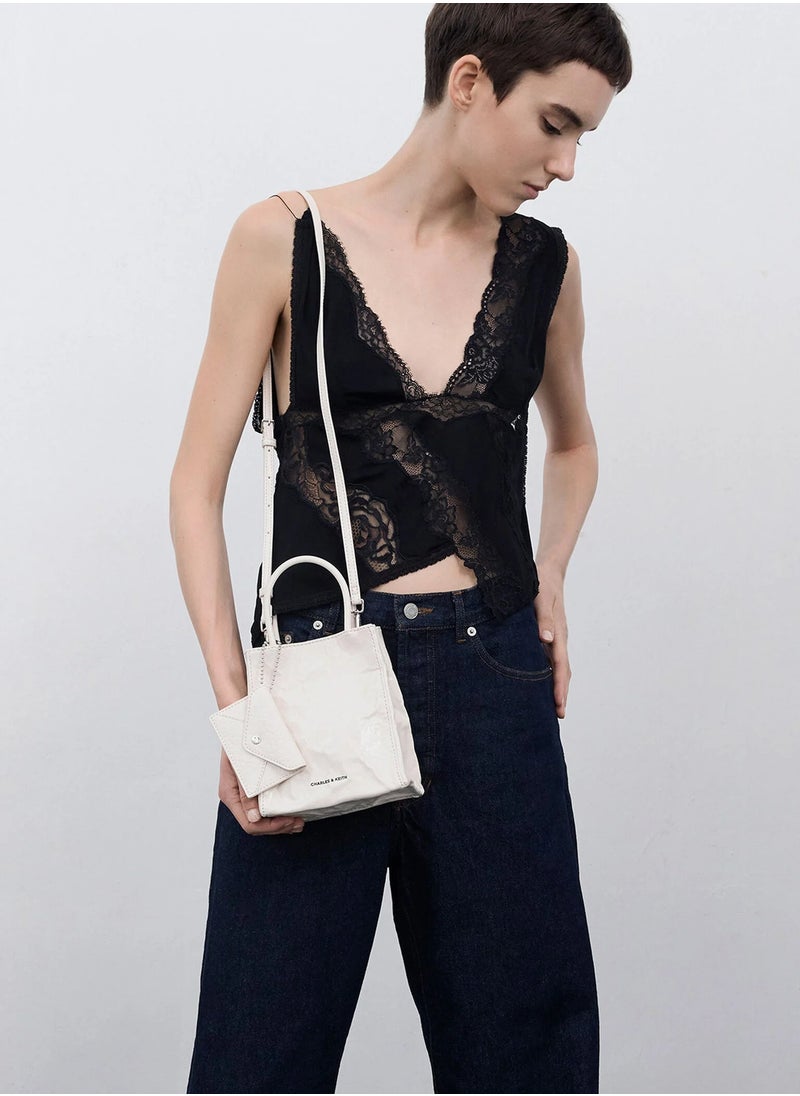 Large Matina Crinkle-Effect Tote Bag