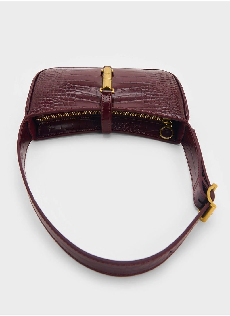 esia Metallic Accent Shoulder Bag