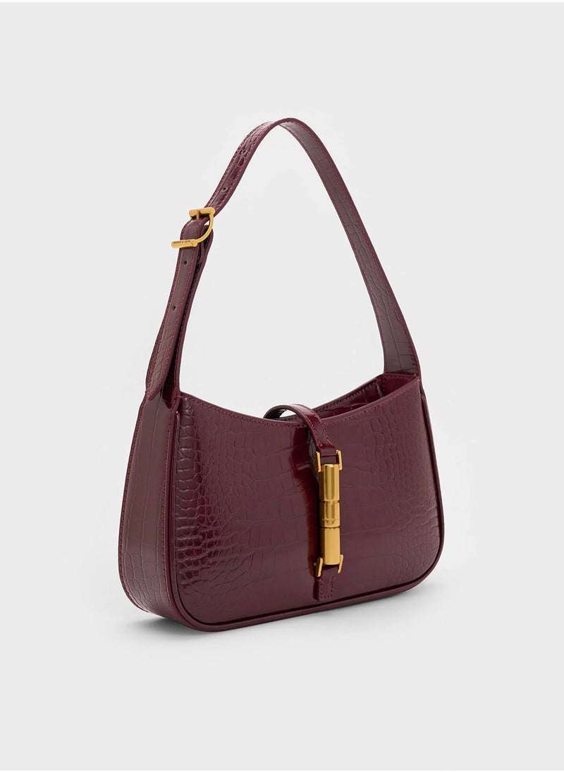 esia Metallic Accent Shoulder Bag