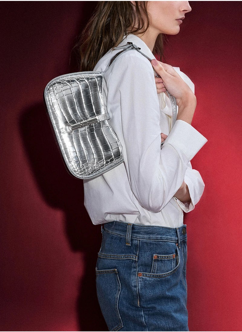esia Metallic Accent Shoulder Bag