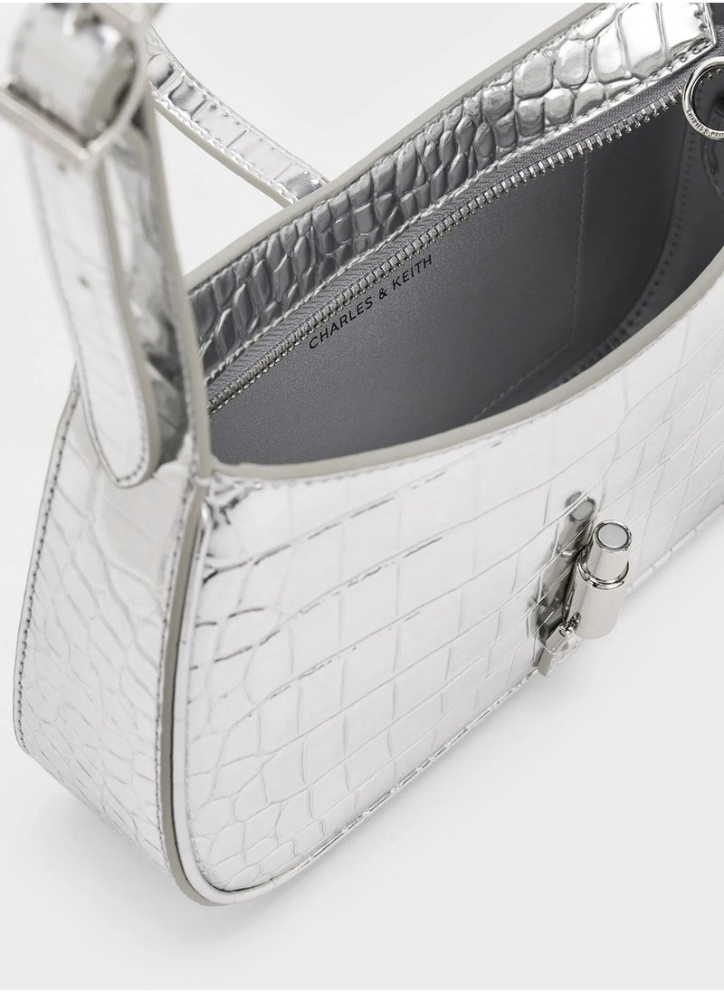 esia Metallic Accent Shoulder Bag