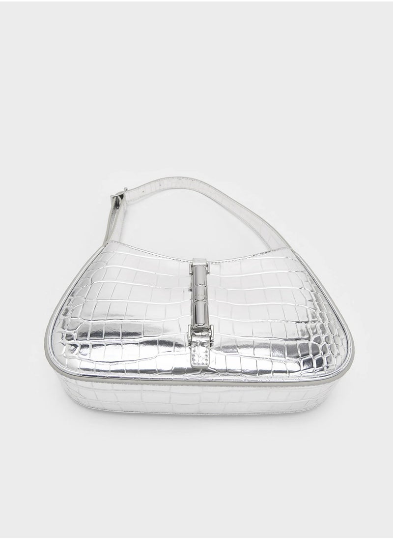 esia Metallic Accent Shoulder Bag