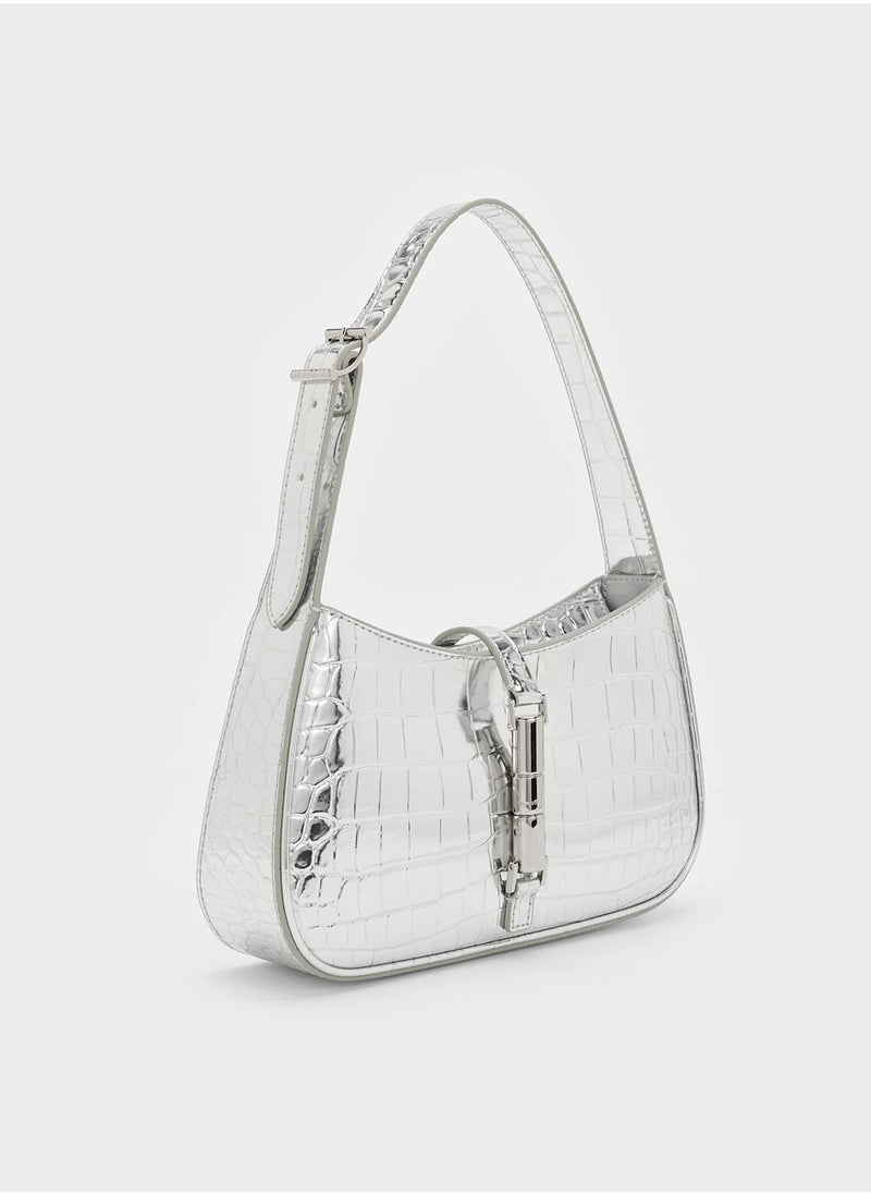 esia Metallic Accent Shoulder Bag