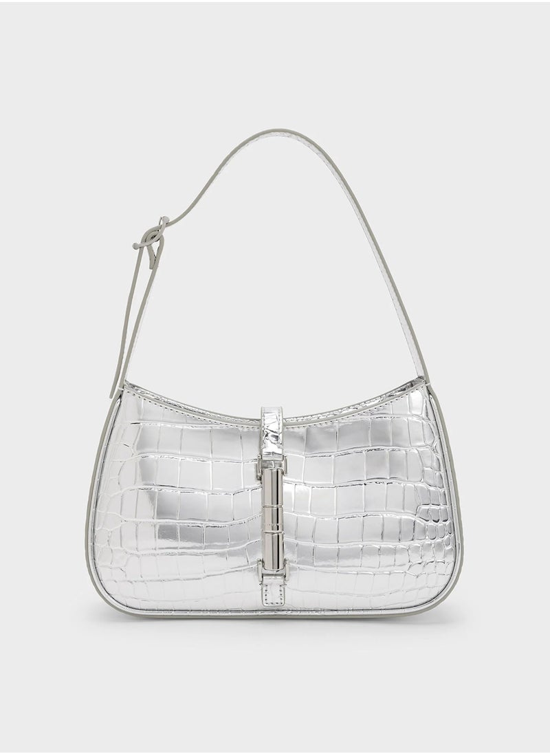 esia Metallic Accent Shoulder Bag