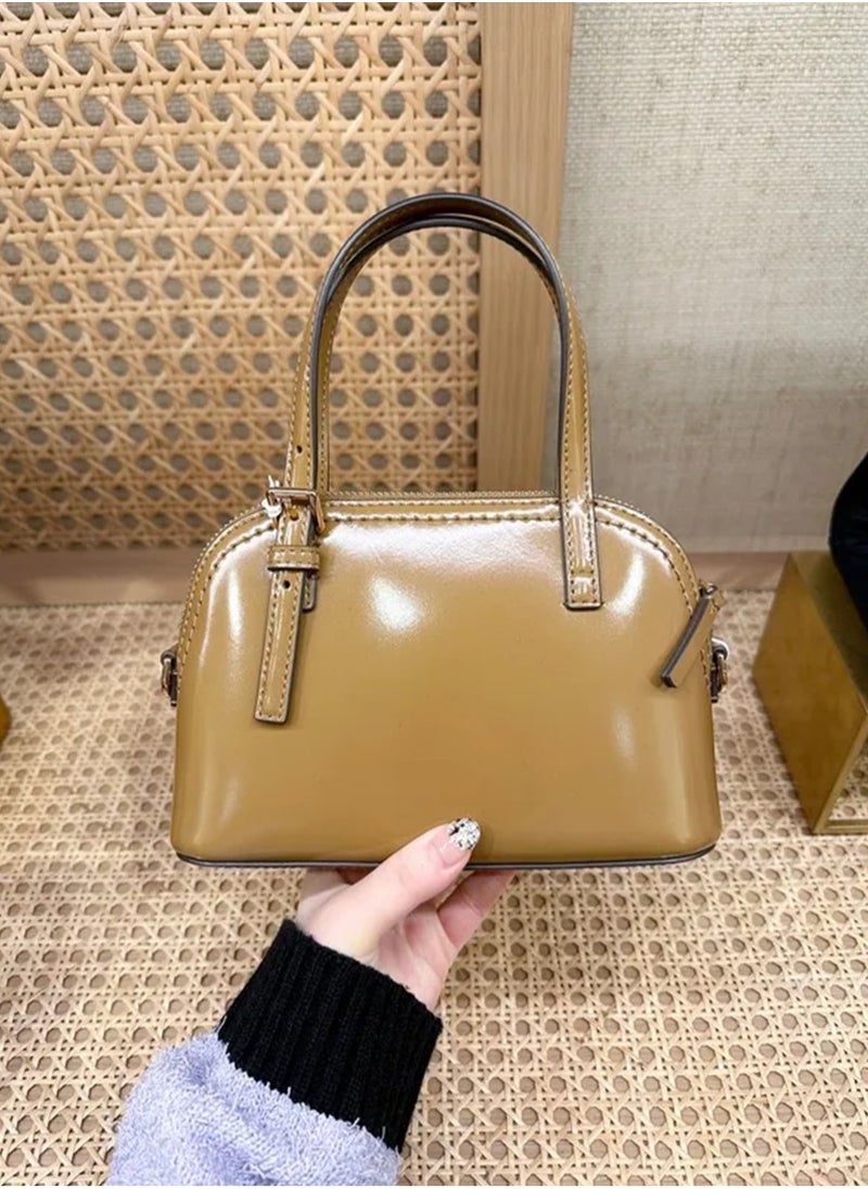 Emerson Simple Adjustable Detachable Shoulder Strap Leather Shell Bag Shoulder Handbag