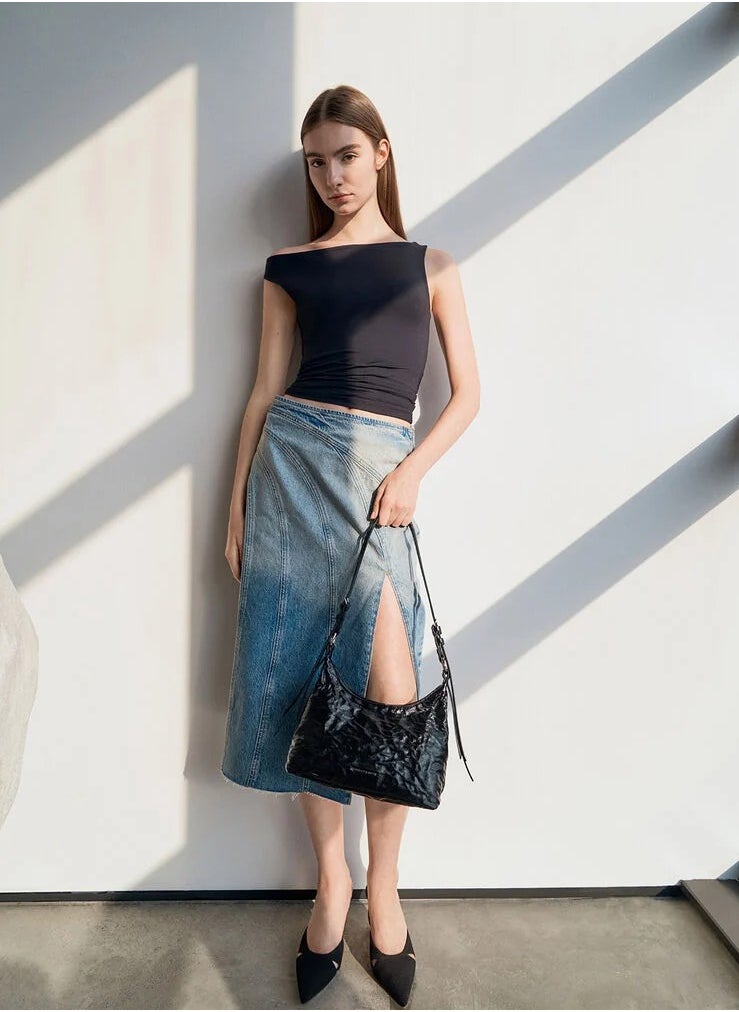 Charles & Keith Lark wrinkled hobo bag