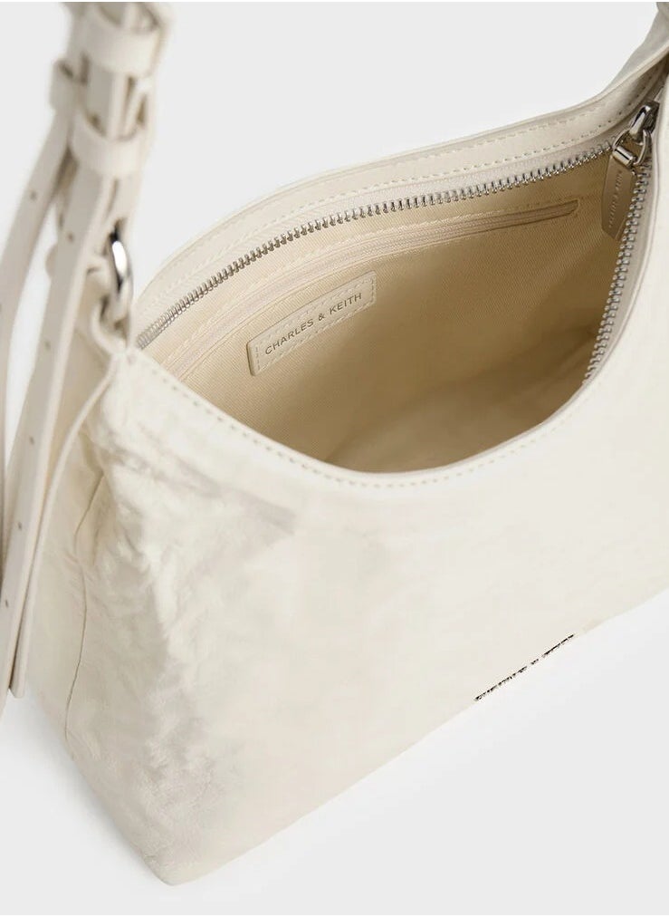 Charles & Keith Lark wrinkled hobo bag