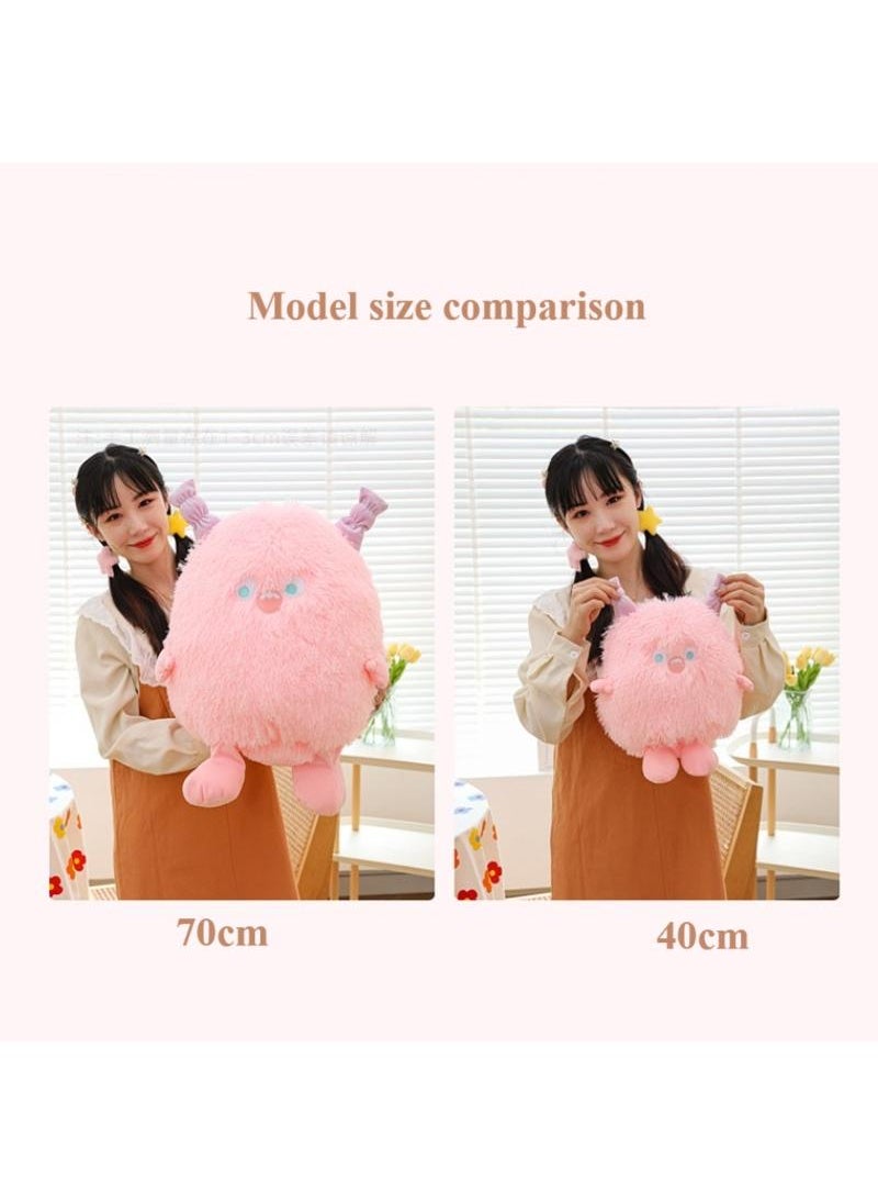 1 Pcs Little Monster Plush Toy Cute Stuffed Doll Soft Anime Cartoon Plushie Home Decor Best Gift For Kids Girls（White）