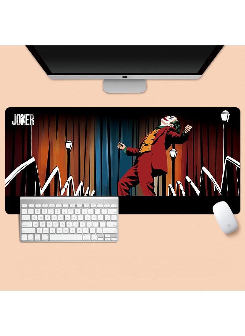 Joker Anime Movie Characters Gaming Mouse Pad Extended Large Mat Desk Pad Stitched Edges Mousepad Long Mouse Pad And Non-Slip Rubber Base Mice Pad 800X300X4mm