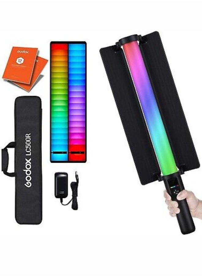 Godox LC500 Mini Bi-Color LED Light Stick – 18-Inch Handheld LED Wand with Adjustable Color Temperature, Built-in Battery, and Soft Lighting for Photography and Video Production