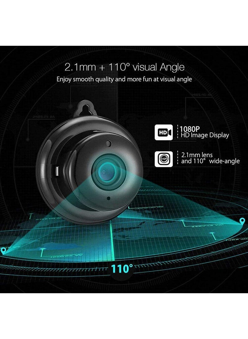 CUTECH V380 Mini Wi-Fi IP Wireless Camera, Panoramic Mini Lenc Full HD Live Recording, Motion Detection, 2 Way Communication, Supports Upto 64 GB Card (IP Camera)