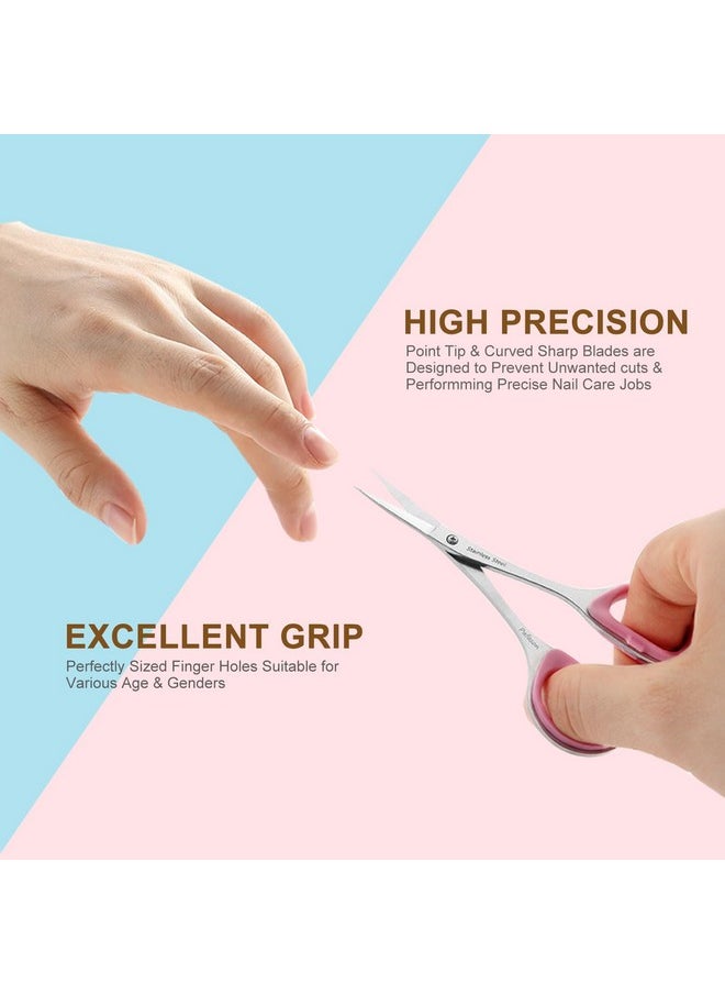 مجموعة مقصات مانيكير وباديكير متعددة الأغراض من بافاسون، مصنوعة من الفولاذ المقاوم للصدأ، للعناية بالأظافر والبشرة الجافة.