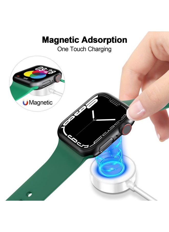 𝟐𝟎𝟐𝟓 𝐔𝐩𝐠𝐫𝐚𝐝𝐞𝐝 for Apple Watch Charger Magnetic Fast Charging Cable [Portable] Magnetic Wireless Charging Compatible with iWatch Series Ultra/9/8/7/6/SE/SE2/5/4/3/2-[1.6FT] White