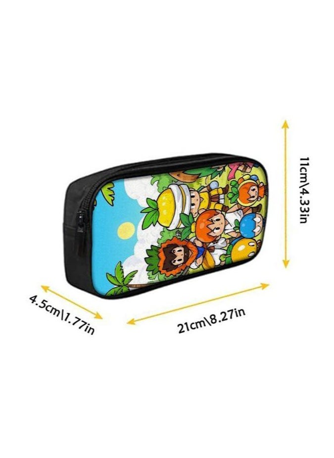 Cartoon three-piece schoolbag with front pocket - 1268