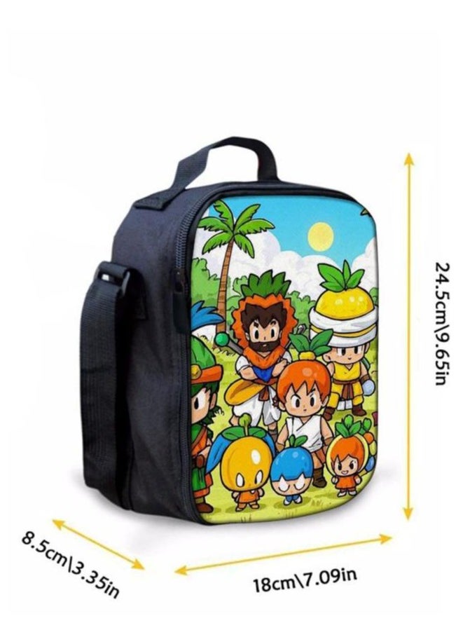 Cartoon three-piece schoolbag with front pocket - 1268