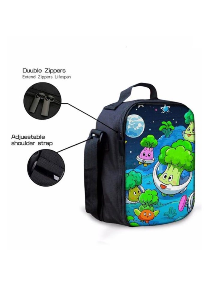 Cartoon three-piece schoolbag with zipper - 885