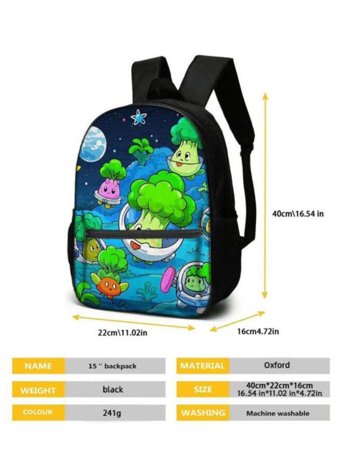 Cartoon three-piece schoolbag with zipper - 885