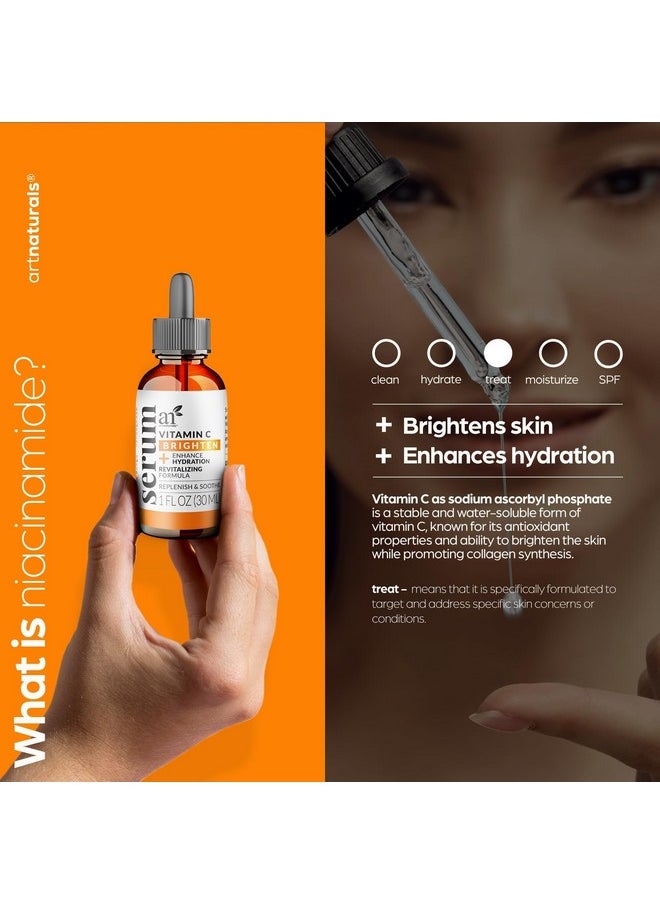 artnaturals Anti-Aging Vitamin C Serum - (1 Fl Oz / 30ml) - with Hyaluronic Acid and Vit E - Wrinkle Repairs Dark Circles, Fades Age Spots and Sun Damage - Enhanced 20% Vitamin C