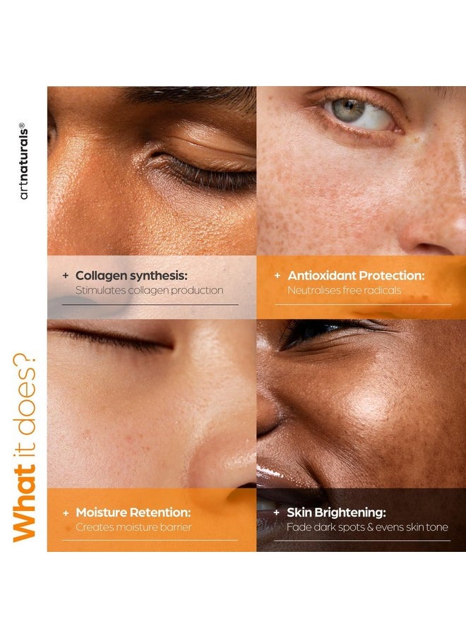 artnaturals Anti-Aging Vitamin C Serum - (1 Fl Oz / 30ml) - with Hyaluronic Acid and Vit E - Wrinkle Repairs Dark Circles, Fades Age Spots and Sun Damage - Enhanced 20% Vitamin C