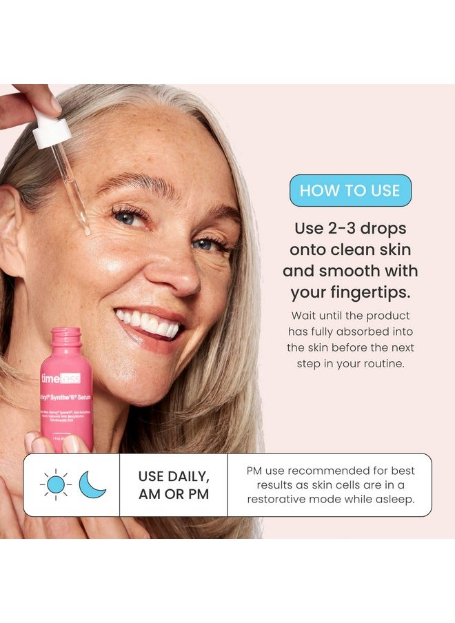 Timeless Skin Care Matrixyl Synthe’6 Serum - Face Serum for Skin Care - Matrixyl Serum with Hyaluronic Acid for Skin Hydration - Personal Care Skin Serum - 1 oz
