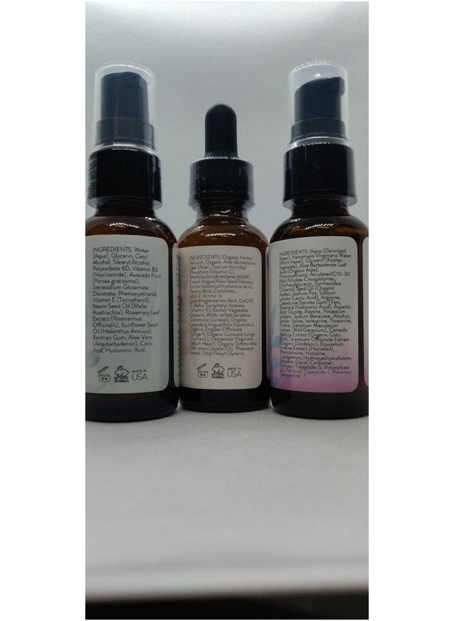 Natural Firm & Glow Skincare Set of 3 Serums - Skin Care Products With 20% Vitamin C Serum, Peptide Complex Serum, Niacinamide Vitamin B3 Serum - Peptides Serum for Face - Face Serum by Eva Naturals