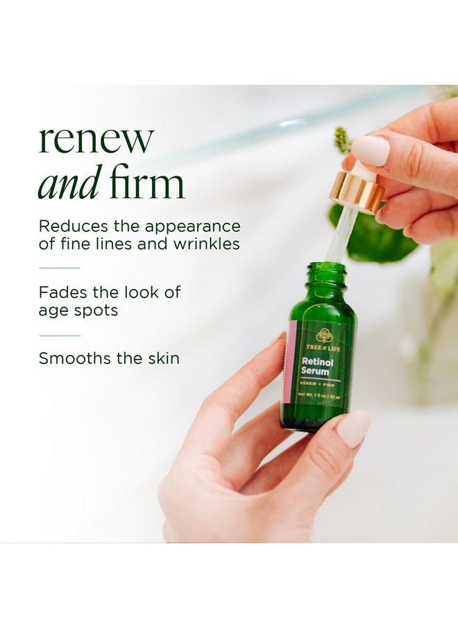 Tree of Life Beauty Retinol Serum, Skin Smoothing Face Oil for Dark and Age Spots and Fine Lines, Facial Serums for Dry and Sensitive Skin Care with Hyaluronic Acid for Soft Smooth Skin, 2 Fl Oz