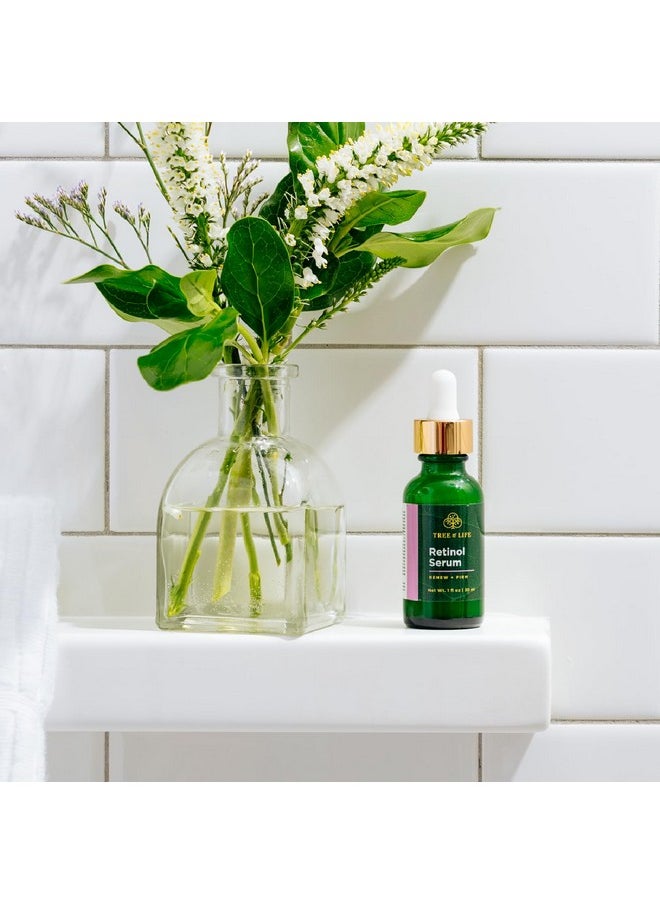 Tree of Life Beauty Retinol Serum, Skin Smoothing Face Oil for Dark and Age Spots and Fine Lines, Facial Serums for Dry and Sensitive Skin Care with Hyaluronic Acid for Soft Smooth Skin, 2 Fl Oz