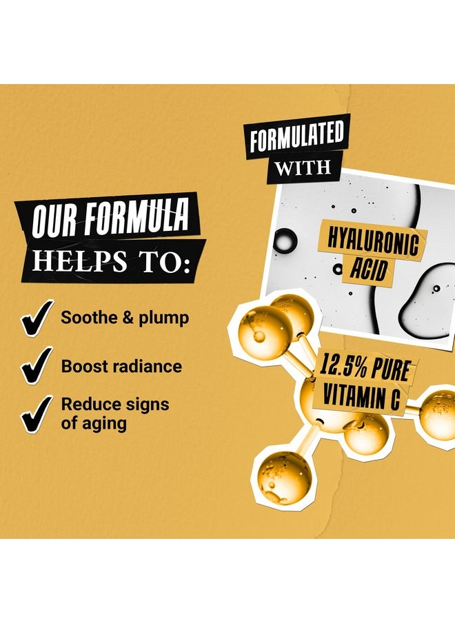 Kiehl's Powerful-Strength 12.5% Vitamin C Serum, Line-Reducing Concentrate for Face, Boosts Radiance & Firmness, Smooths & Plumps Skin, with Hyaluronic Acid, Dermatologist-Tested - 1.7 fl oz