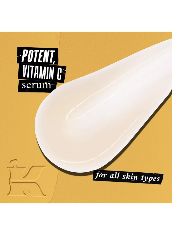 Kiehl's Powerful-Strength 12.5% Vitamin C Serum, Line-Reducing Concentrate for Face, Boosts Radiance & Firmness, Smooths & Plumps Skin, with Hyaluronic Acid, Dermatologist-Tested - 1.7 fl oz