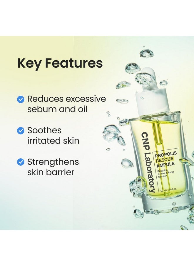 CNP Rescue+Propolis Serum - Niacinamide with IP-BHA for Dry & Sensitive Skin, Soothing, Hydrating, Minimizing Pores, Lightweight Essence for Glass Skin, Gifts for Women, Korean Skin Care
