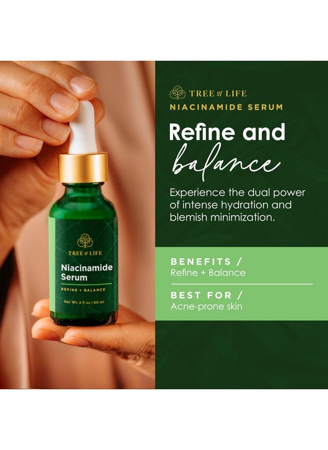 Tree of Life Beauty Niacinamide Vitamin B3 Serum, Hydrating Face Oil for Dark and Age Spots, Tightens Pores, Facial Serums for Sensitive Skin Care with Hyaluronic Acid and Vitamin E, 2 Fl Oz