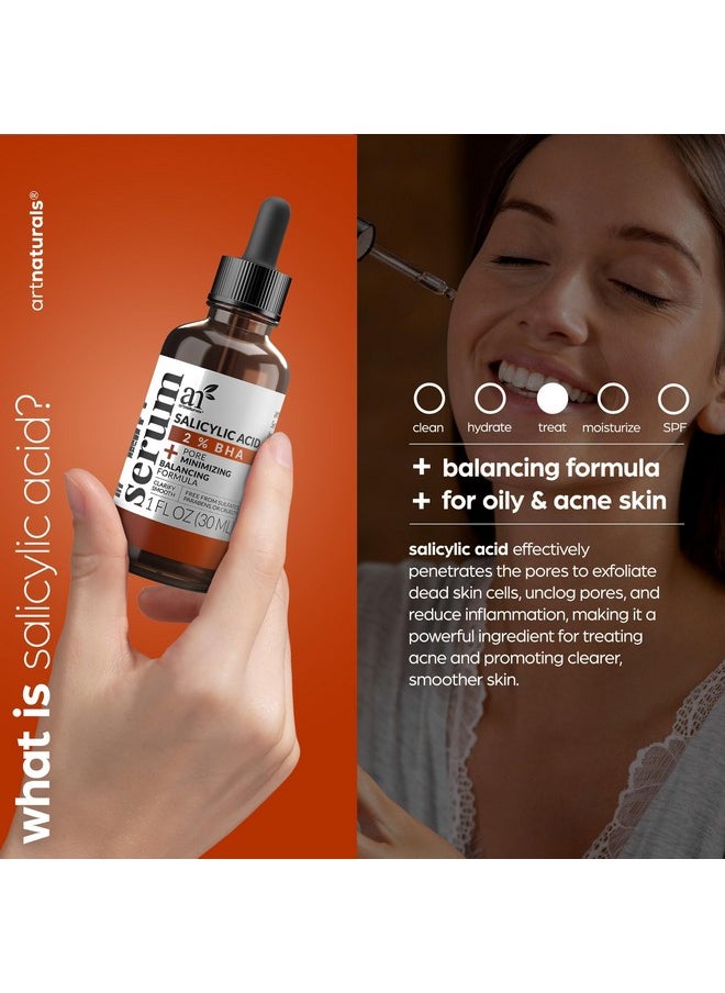 artnaturals Salicylic acid Serum - Advanced Serum with 2% BHA - Helps control oil production- Pore Reducer - 1 oz