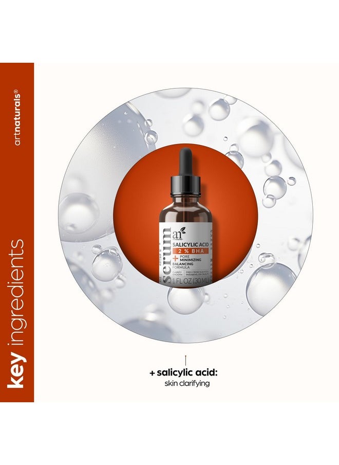 artnaturals Salicylic acid Serum - Advanced Serum with 2% BHA - Helps control oil production- Pore Reducer - 1 oz