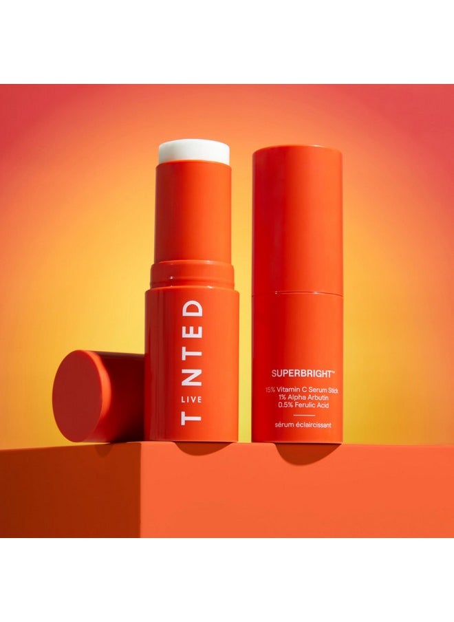 Live Tinted Superbright 15% Vitamin C Face Serum Stick - Balm to Serum Stick - Brightens Uneven Skin Tone & Texture, Targets Fine Lines & Wrinkles, 0.5 oz / 15g