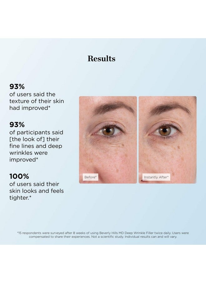 Beverly Hills MD Deep Wrinkle Filler- Decrease Appearance of Deep Wrinkles on Contact, Anti-Aging Serum for Smooth, Lifted Complexion- Helps Correct Fine Lines & Creases w/Diamond Dust & Polymers