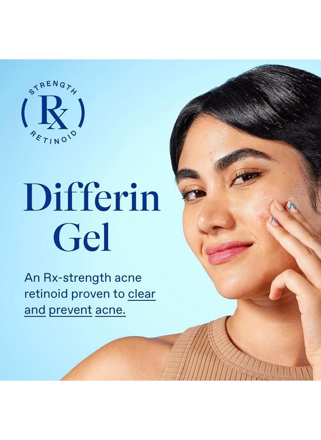 Differin Skincare Kit with Acne Treatments for Face, 3-Step Regimen with Daily Oil-Free Hydrating Face Wash, Differin Adapalene Gel Retinoid, & Face Moisturizer with SPF, Acne Kit For Acne-Prone Skin