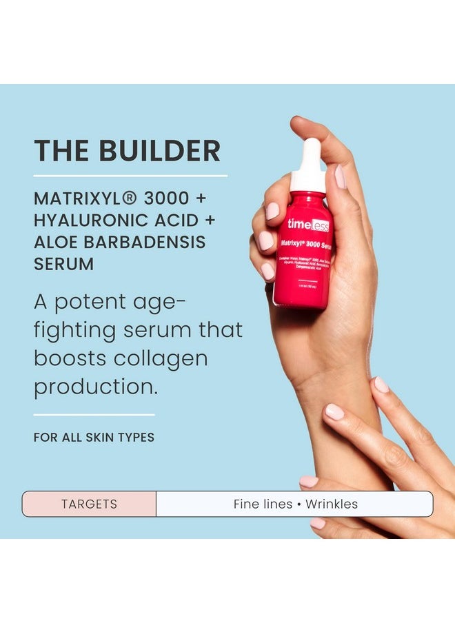 Timeless Skin Care Matrixyl 3000 Serum - Personal Care Face Serum Supports Hydration - Matrixyl Serum with Hyaluronic Acid - Fragrance-Free Serum for Skin Care - 1 oz