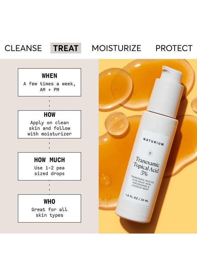 Naturium Tranexamic Topical Acid 5%, Face & Skin Care, with Kojic Acid, Niacinamide & Licorice Root, 1 oz