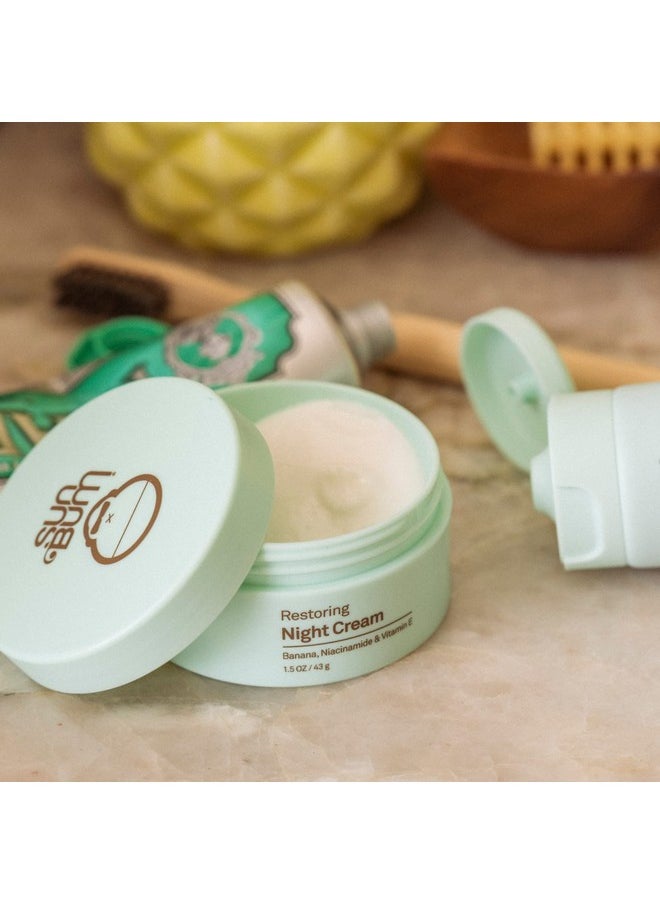 Sun Bum Skin Care Restoring Night Cream | Vegan and Cruelty Free Moisturizing Formula with Niacinamide and Vitamin E | 1.5 oz
