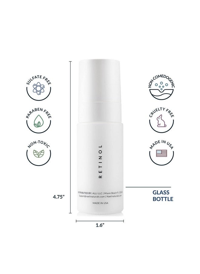 Retinoid Cream - 4.25% Retinol Night Moisturizer for Face & Neck with Collagen, Peptides & Hyaluronic Acid - Anti Aging Wrinkle Cream, Improves Skin Tone & Texture, 1.4 oz