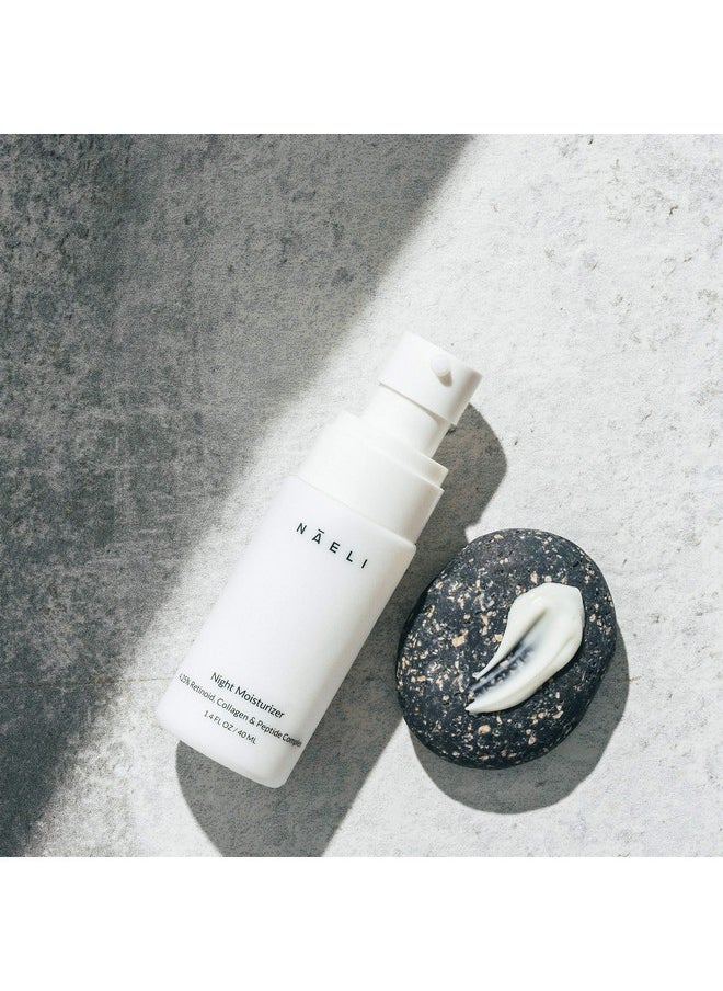 Retinoid Cream - 4.25% Retinol Night Moisturizer for Face & Neck with Collagen, Peptides & Hyaluronic Acid - Anti Aging Wrinkle Cream, Improves Skin Tone & Texture, 1.4 oz