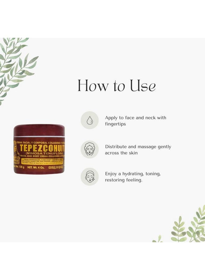 Del Indio Papago Tepezcohuite Night Cream - Tepezcohuite Cream from Mexico - Reduces Wrinkles, Renews Skin, Grease Free - JUMBO SIZE 4 Oz