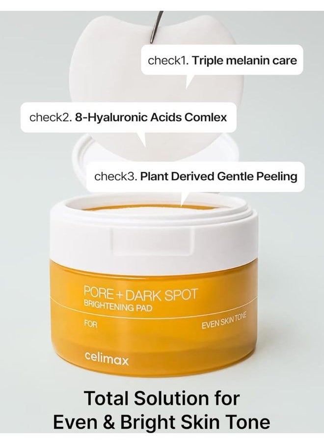 Pore+Dark Spot Brightening Pad (40 Pads) 100ml, Exfoliating Peeling Pads for Enlarged Pores