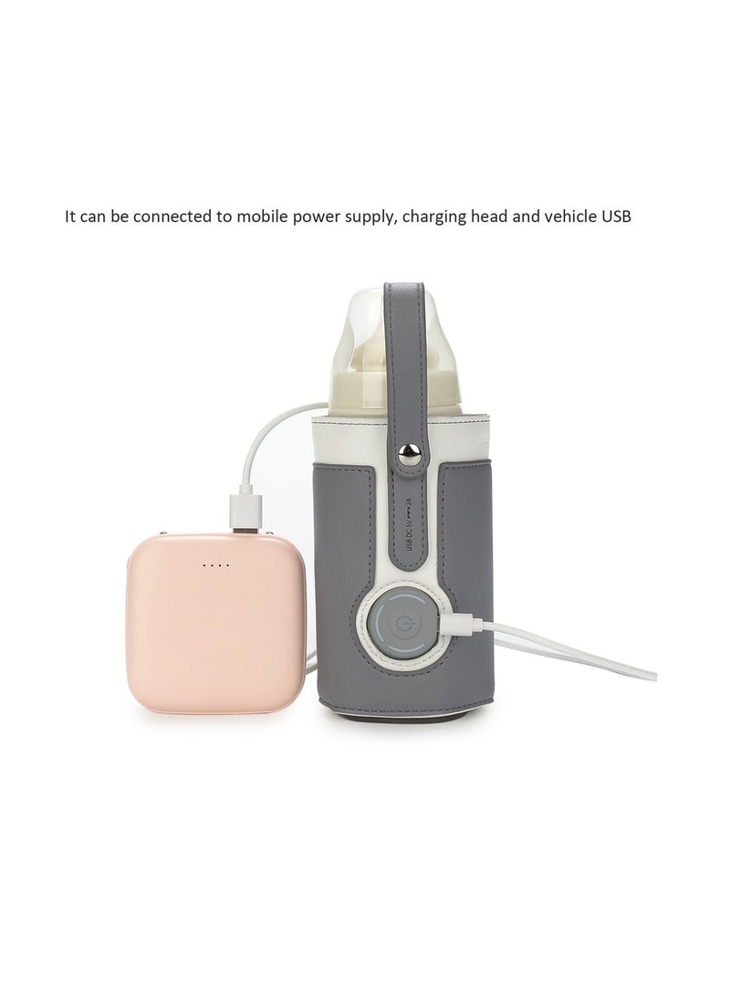 1 Pcs Portable Bottle Warmer Warmer with 2A USB Wall Charger 3 Temperature Control Baby for Breastmilk Or Formula Travel and Other Outdoor Activities