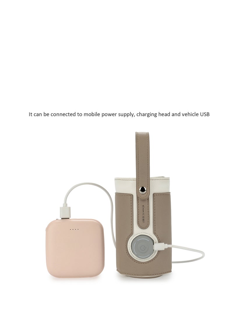 1 Pcs Portable Bottle Warmer with 2A USB Wall Charger 3 Temperature Control Baby for Breastmilk Or Formula Travel and Other Outdoor Activities