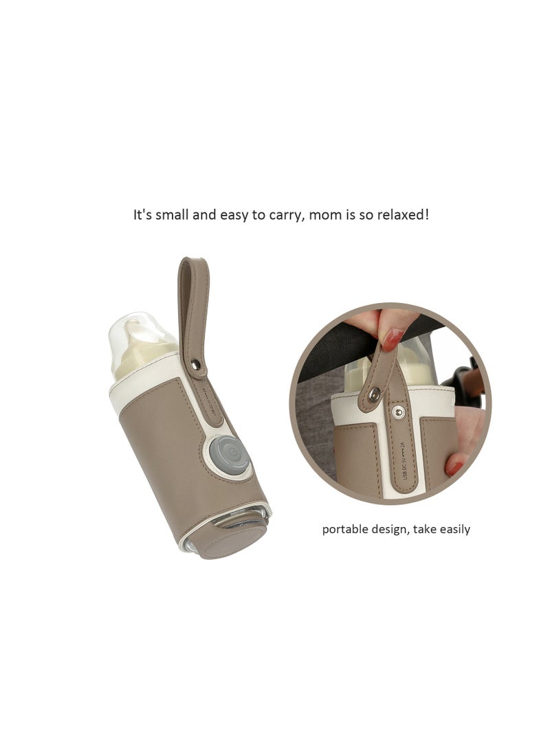 1 Pcs Portable Bottle Warmer with 2A USB Wall Charger 3 Temperature Control Baby for Breastmilk Or Formula Travel and Other Outdoor Activities