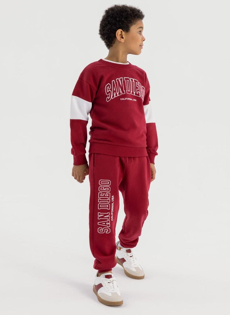 Kids Boys  Crew Neck Sweatshirt And Joggers Set