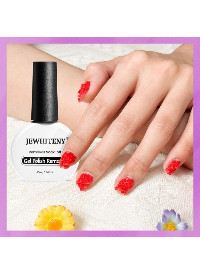 JEWHITENY 10ML Gel Nail Polish Remover 2pcs Professional Gel Remover for Nails 3-5 Minutes Gel Nail Remover Easy And Quick Remove No Need Soaking or Wrapping Gel Remover