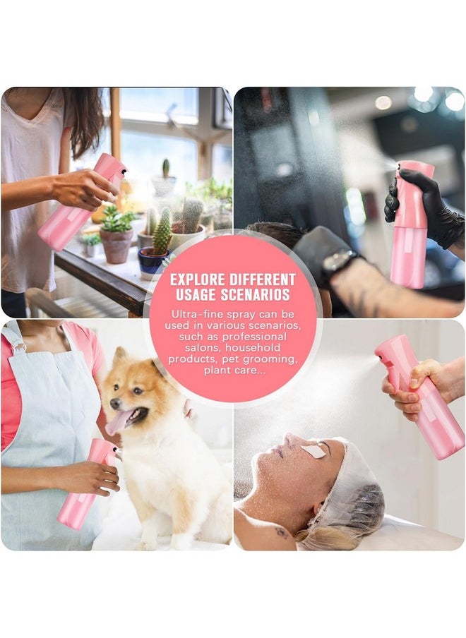 زجاجات رذاذ فارغة من ليفلاي، زجاجة رذاذ مستمرة للشعر، زجاجة رذاذ ماء قابلة لإعادة التعبئة، للعناية بالبشرة، استحمام الحيوانات الأليفة، الزراعة، السفر، المنزل والتنظيف (وردي)